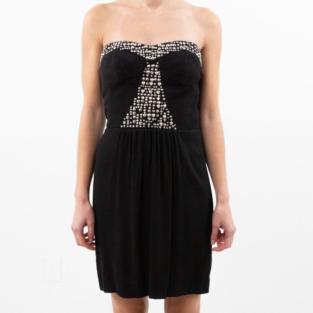 Rebecca Taylor 2 Studded Strapless Dress Black Halloween Costume Queen